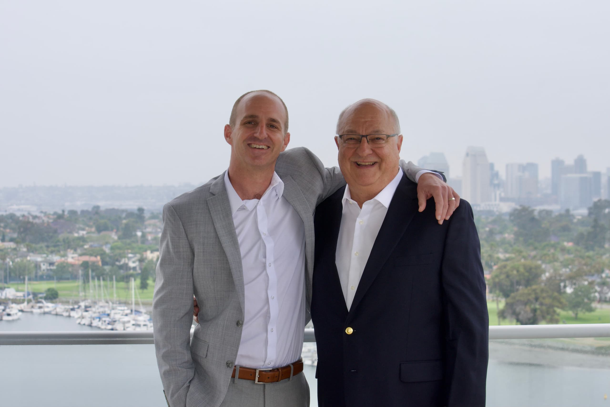 Ryan and Ara Koubeserian overlooking San Diego Bay