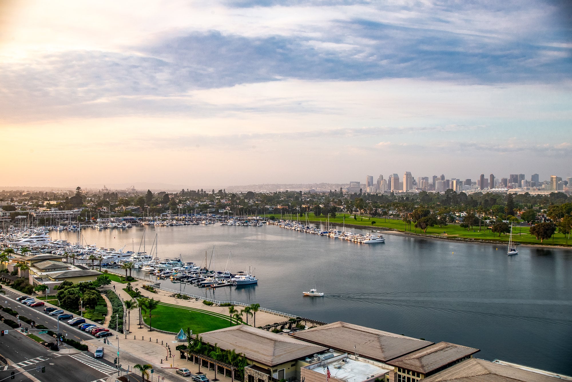 The San Diego skyline across the bay from Coronado